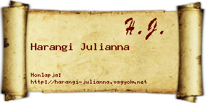 Harangi Julianna névjegykártya